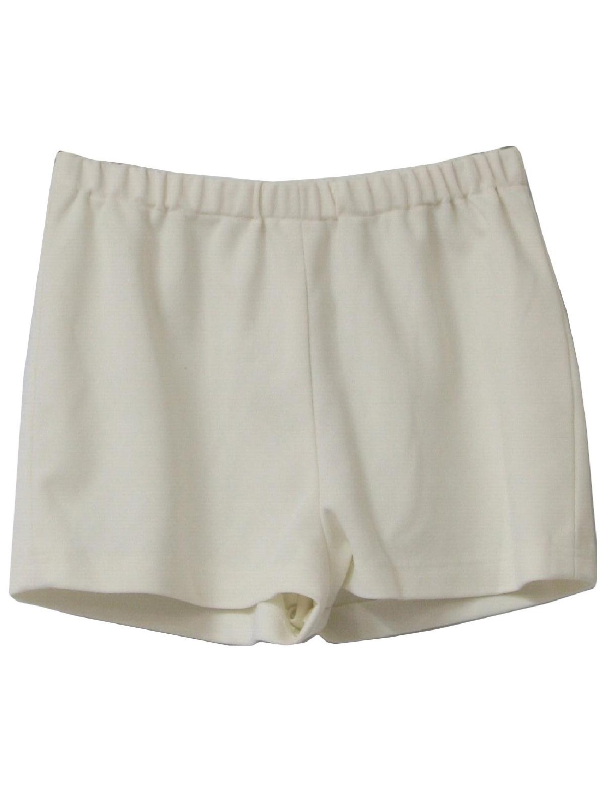 1970's Shorts (Missing Label): 70s -Missing Label- Mens white double ...