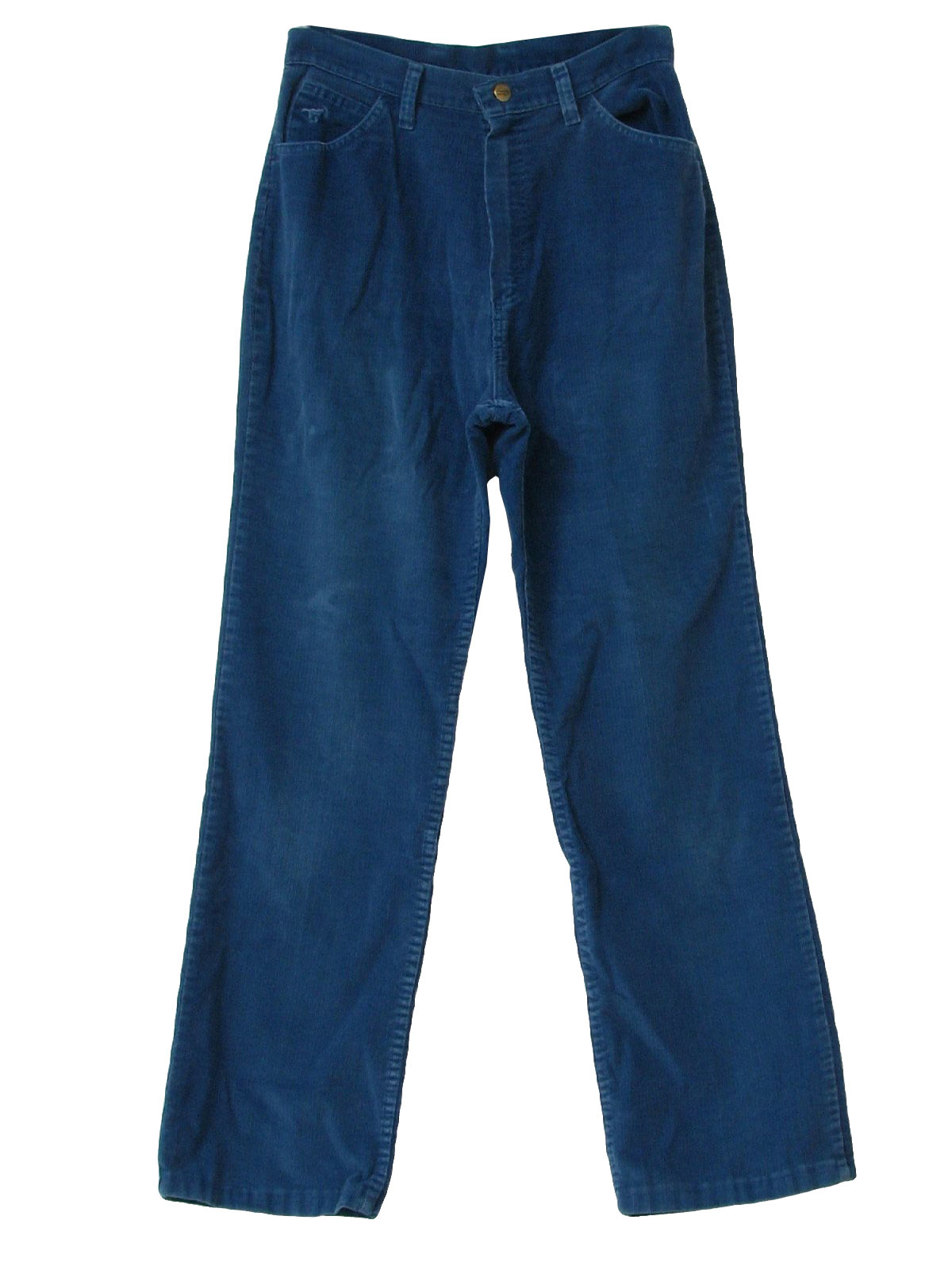 80s Retro Pants: 80s -Wrangler- Mens bright blue cotton polyester blend ...