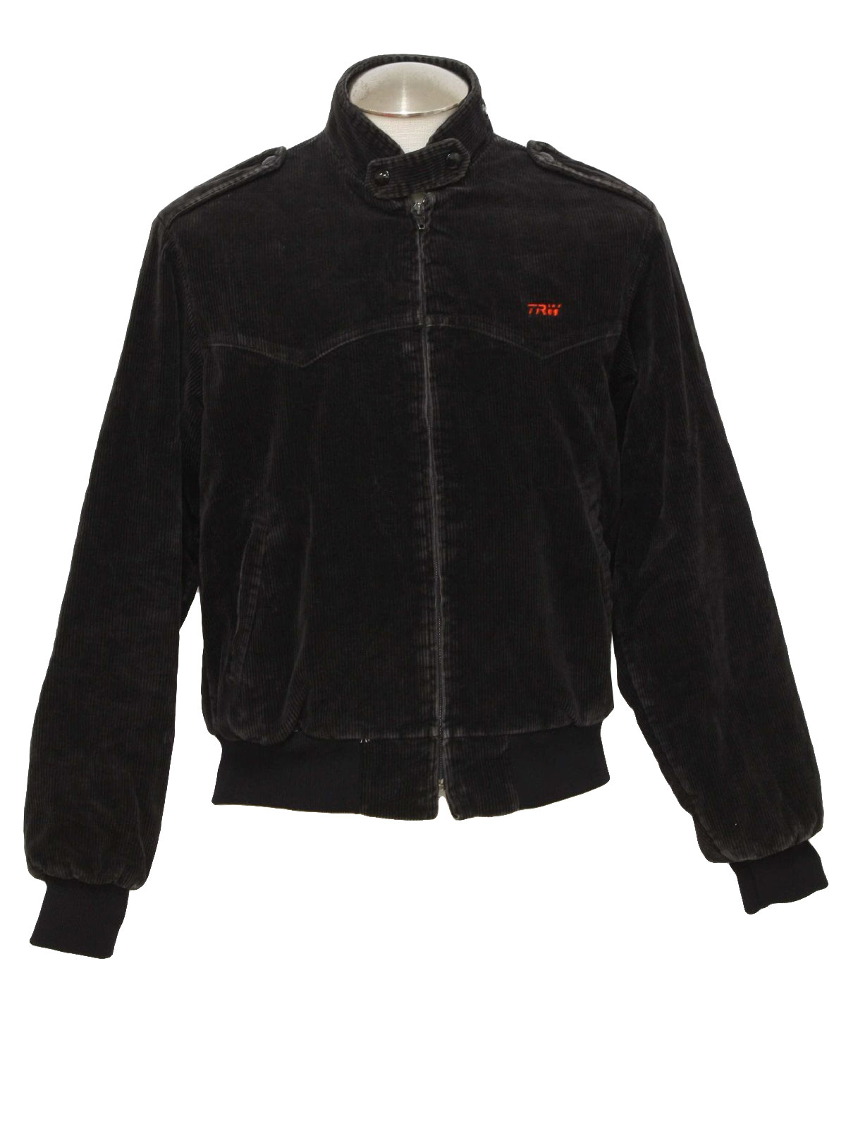 1980's Jacket (Swingster): 80s -Swingster- Mens black cotton polyester ...