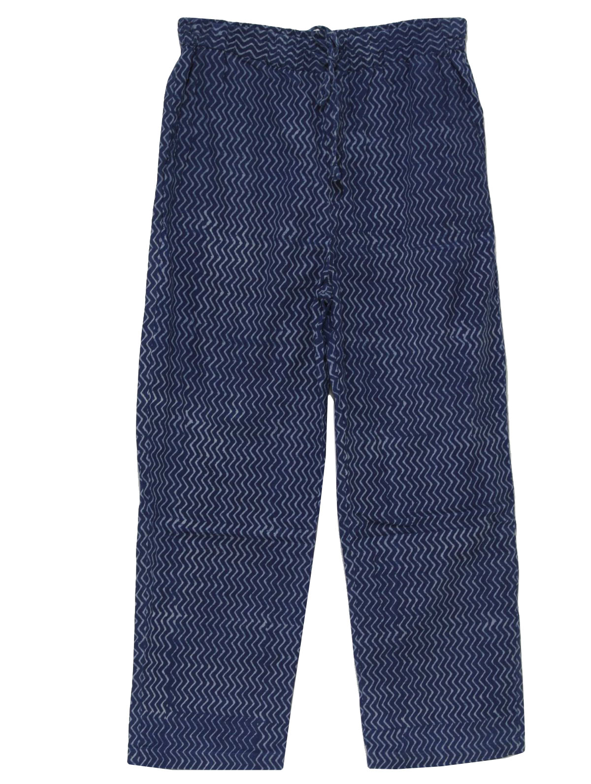 Retro Nineties Pants: 90s -Fabindia- Mens dark blue and light blue zig ...