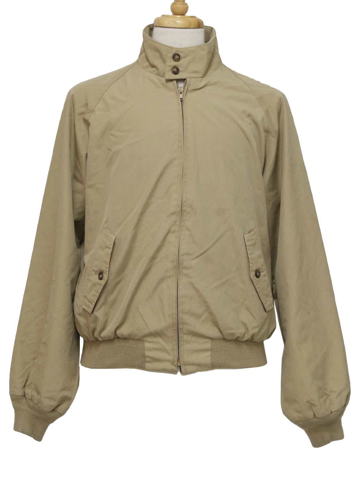 1980s Vintage Jacket 80s Barracuda Mens light khaki tan