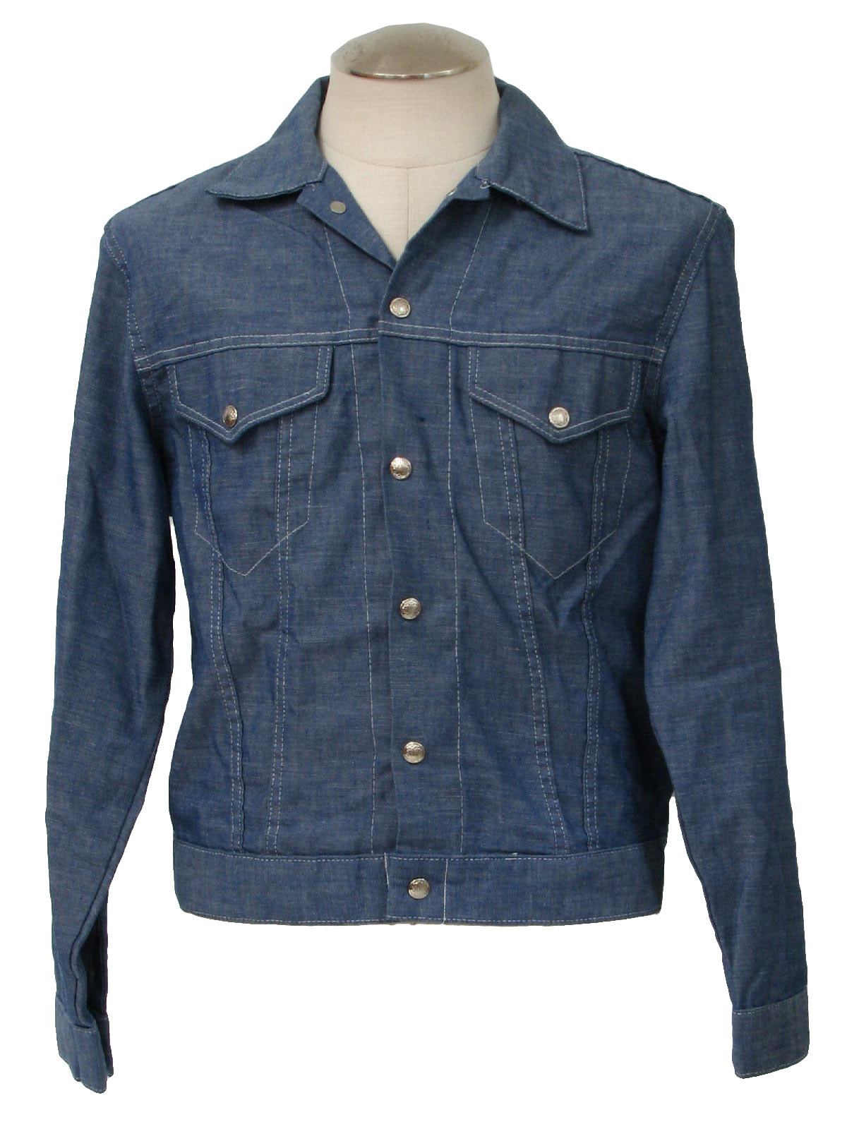 Retro 1960's Jacket (K Brand) : 60s -K Brand- Mens light blue cotton ...