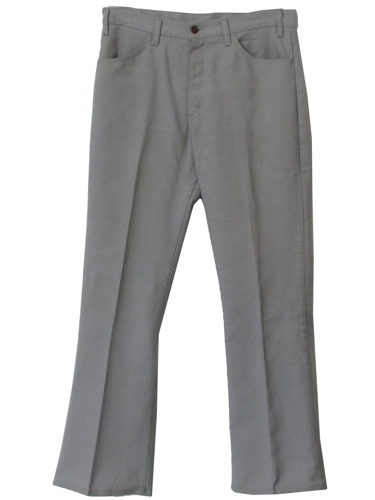 70s Pants (Levis): 70s -Levis- Mens light grey cotton polyester blend ...