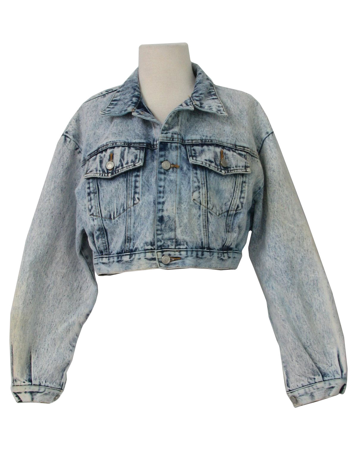 Acid wash online jean jacket 80s