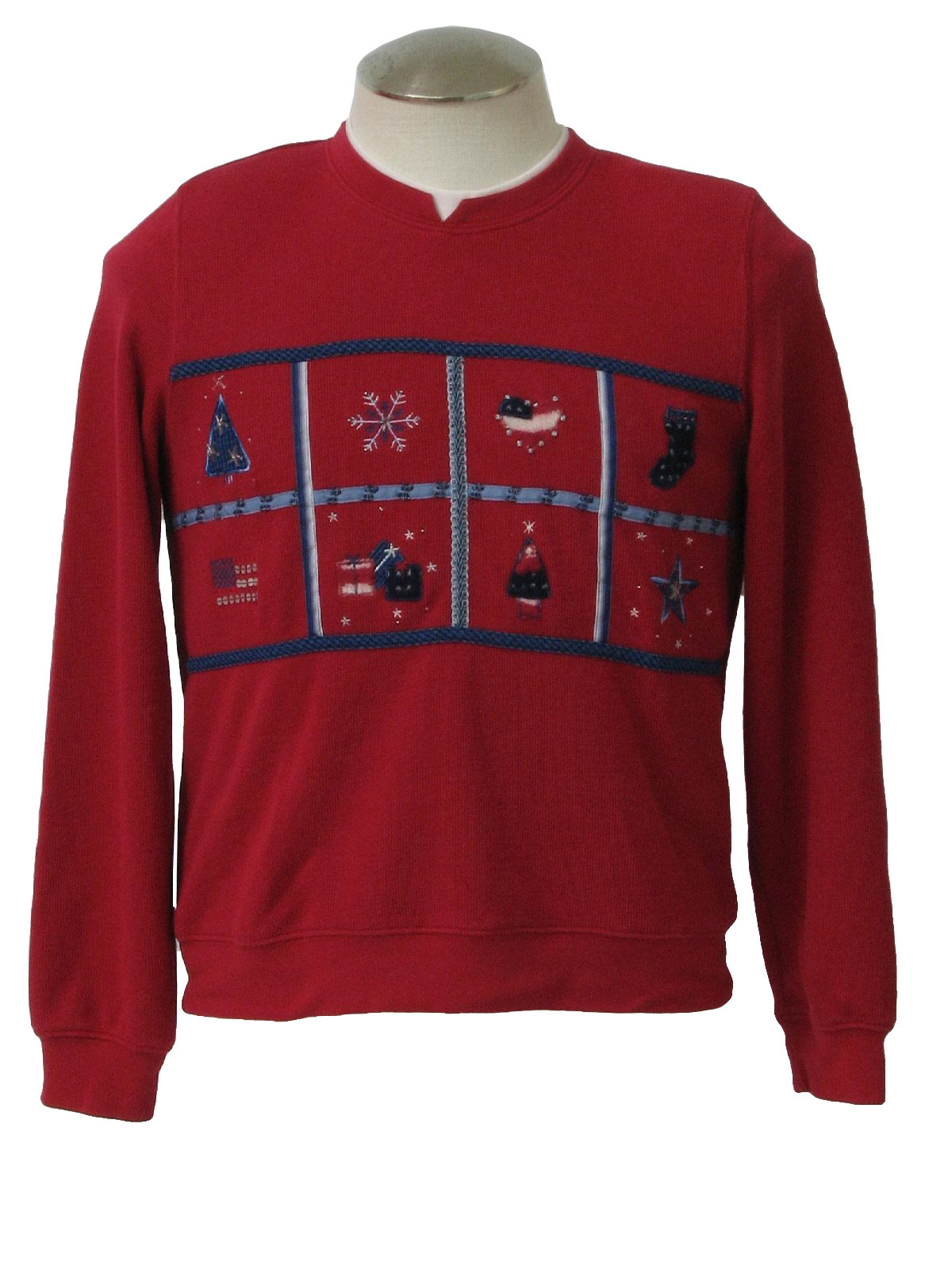 Womens Ugly Christmas Sweatshirt: -Koret City Blues- Womens red ...