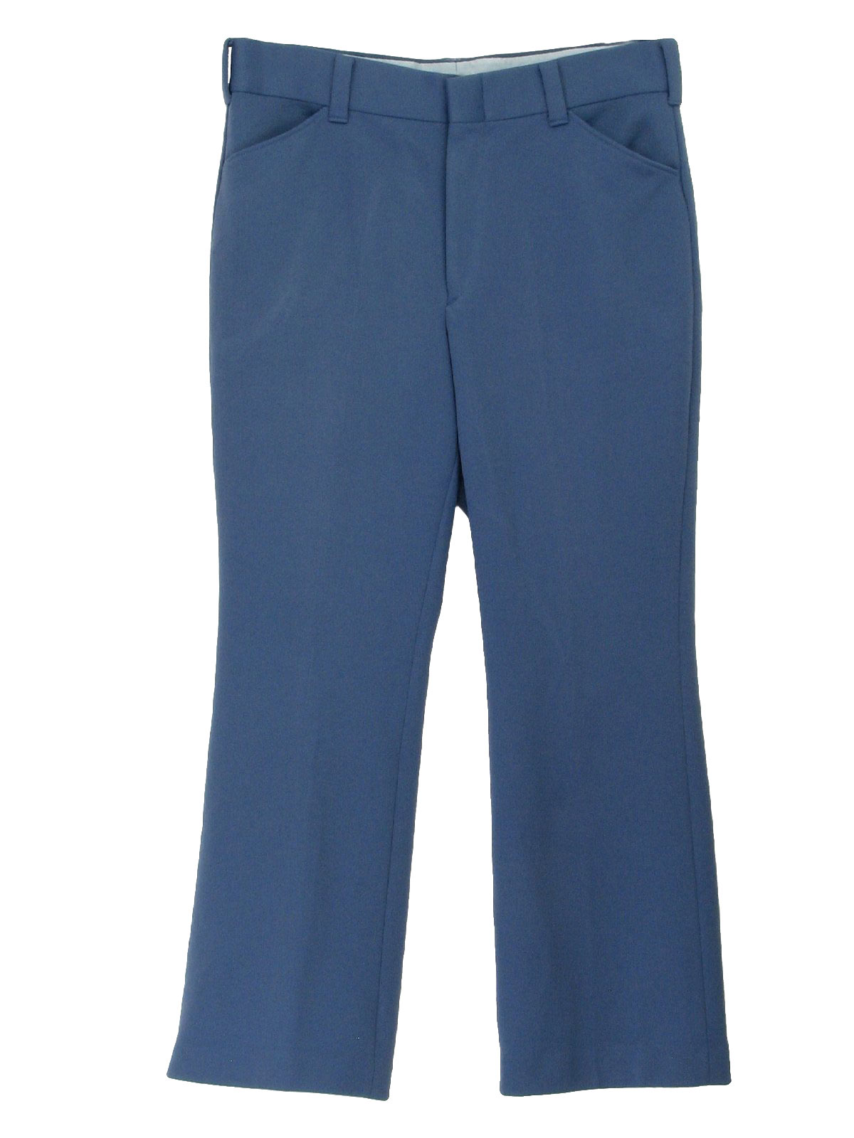 70's Vintage Pants: 70s -JC Penny- Mens blue slightly flared leg ...