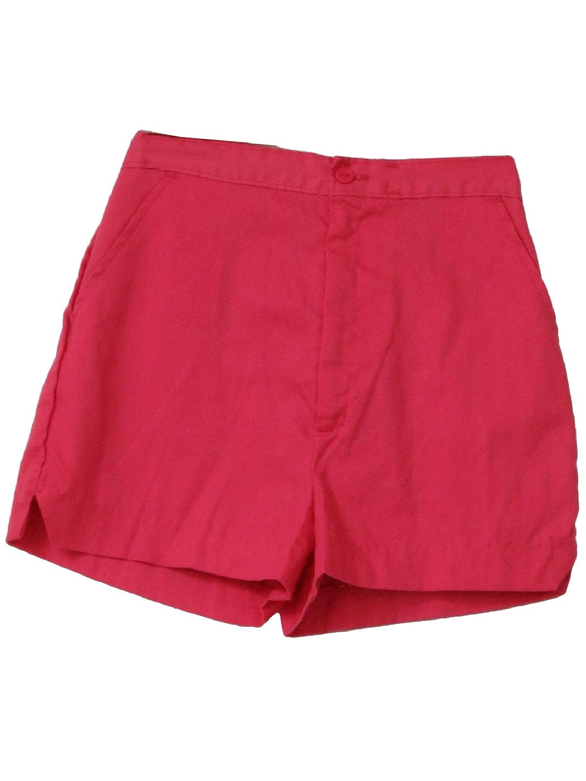 70s Vintage Care Label Shorts: 70s -Care Label- Womens pink polyester ...