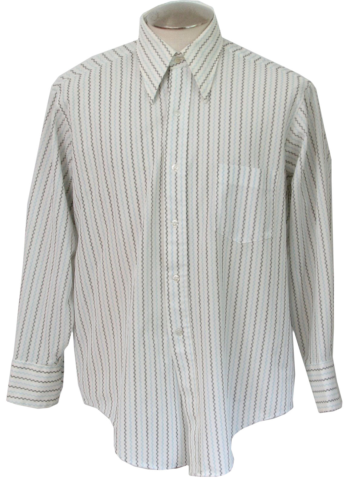 Towncraft Seventies Vintage Shirt: 70s -Towncraft- Mens polyester long