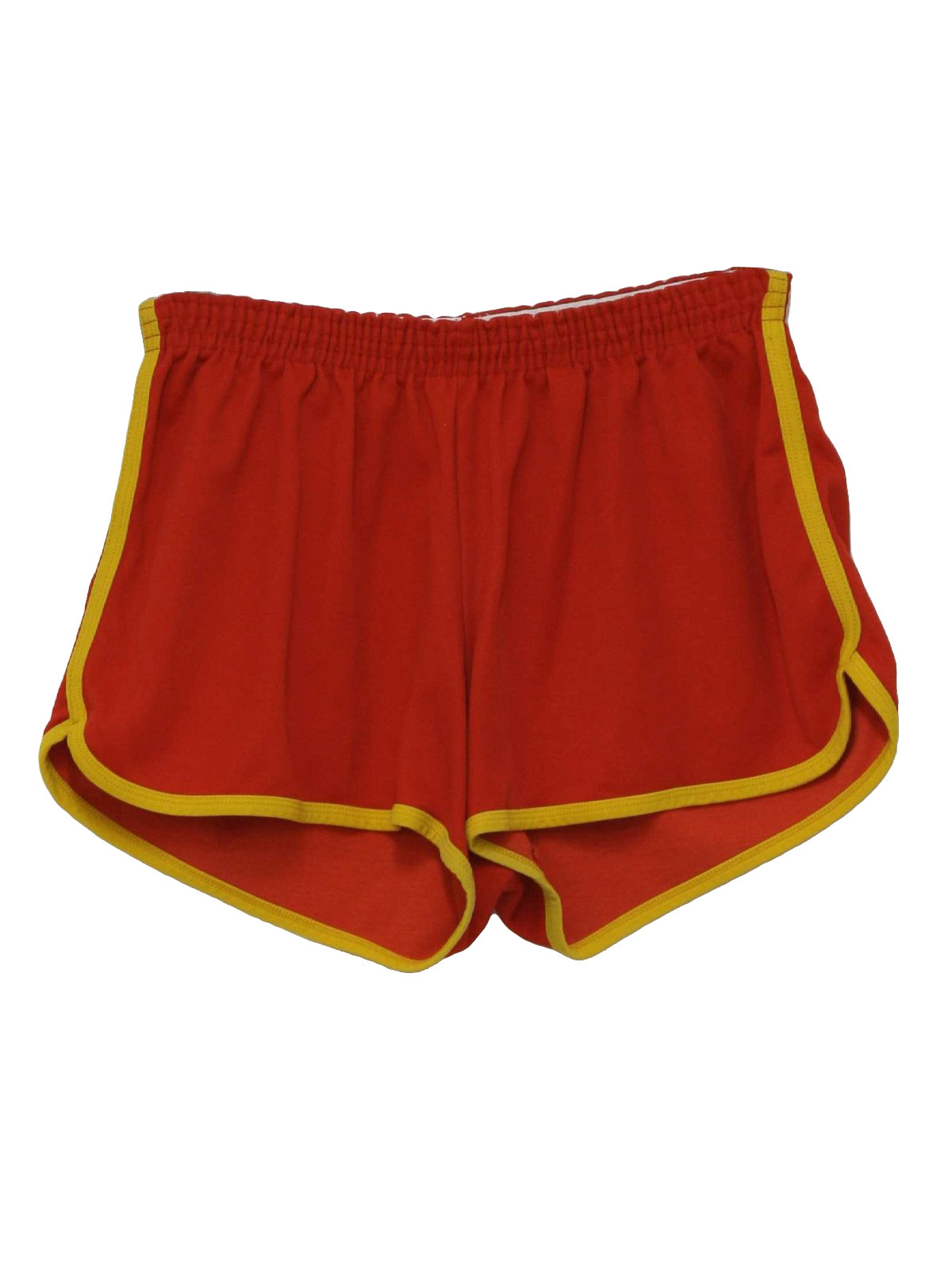 Retro Seventies Shorts Late 70s Russell Mens red and yellow seam