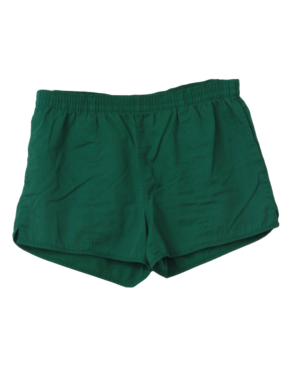 Retro 80's Shorts: 80s -Lands End- Mens green polyester and cotton ...