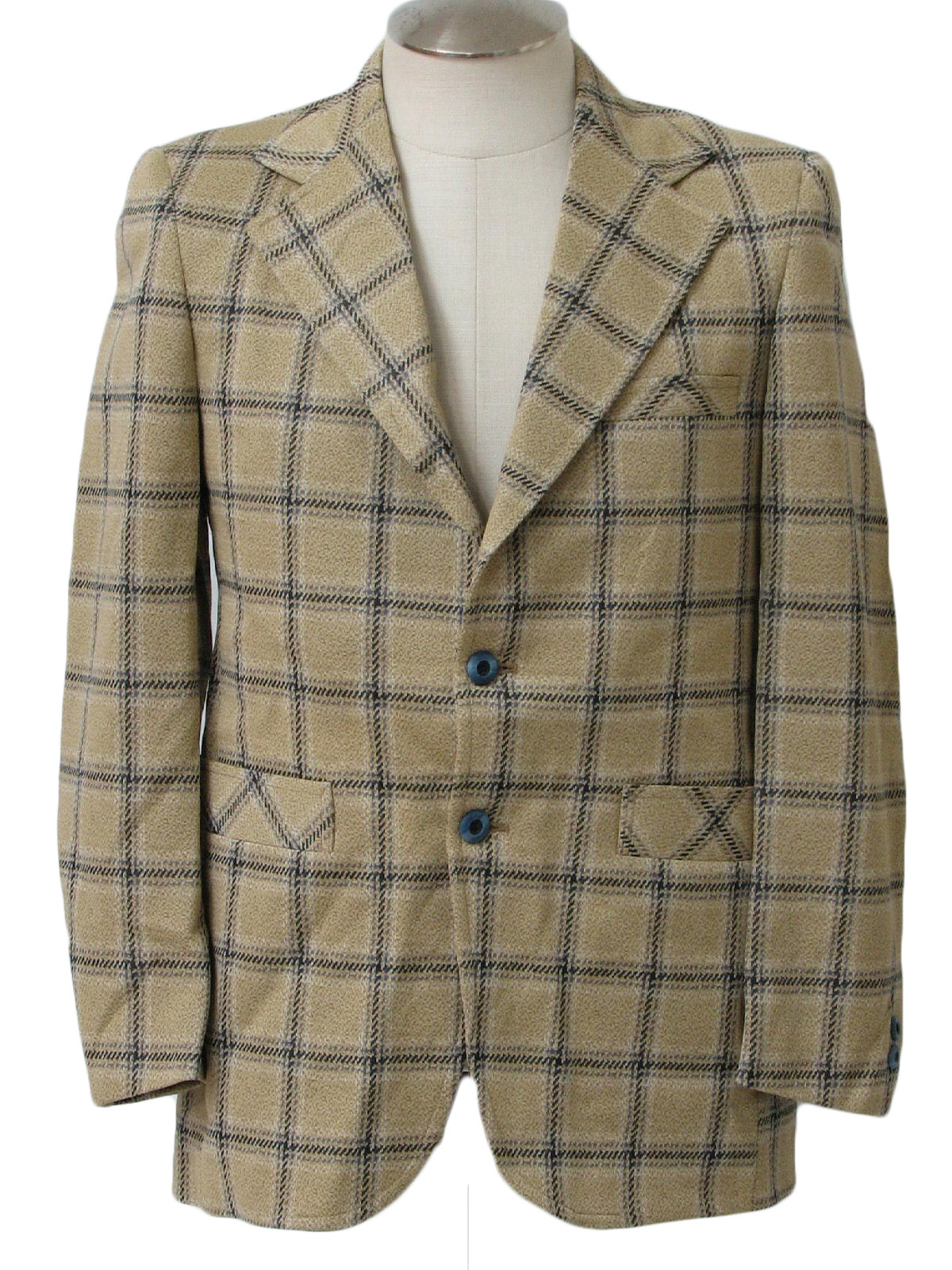 1970s Vintage Jacket: 70s -Montgomery Wards & Union lapel- Mens tan ...