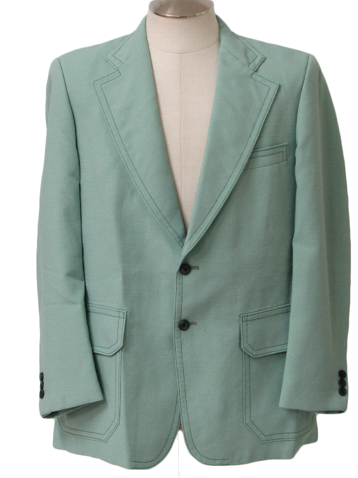 70's Vintage Jacket: 70s -Fashioncrest- Mens slick mint green ...