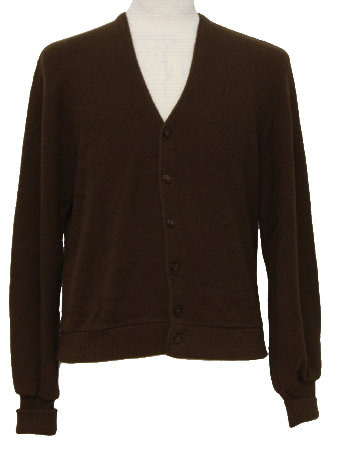 1970's Vintage JC Penney Caridgan Sweater: 70s -JC Penney- Mens dark ...
