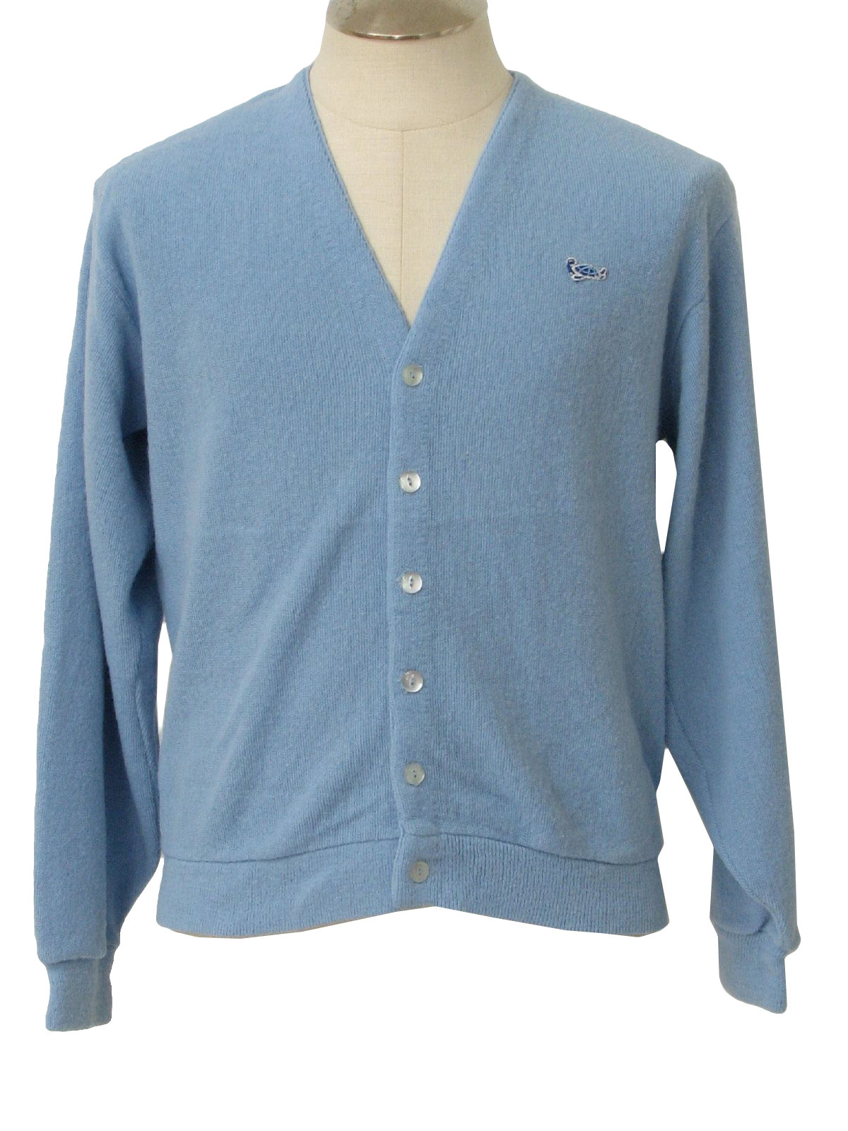 mens blue cardigan sweater