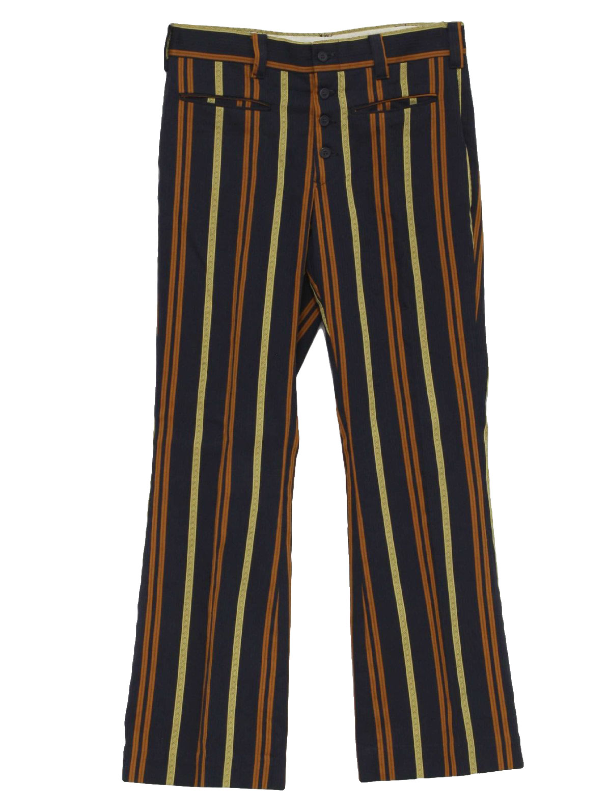 1960s Chess King Flared Pants / Flares: Late 60s -Chess King- Mens navy ...