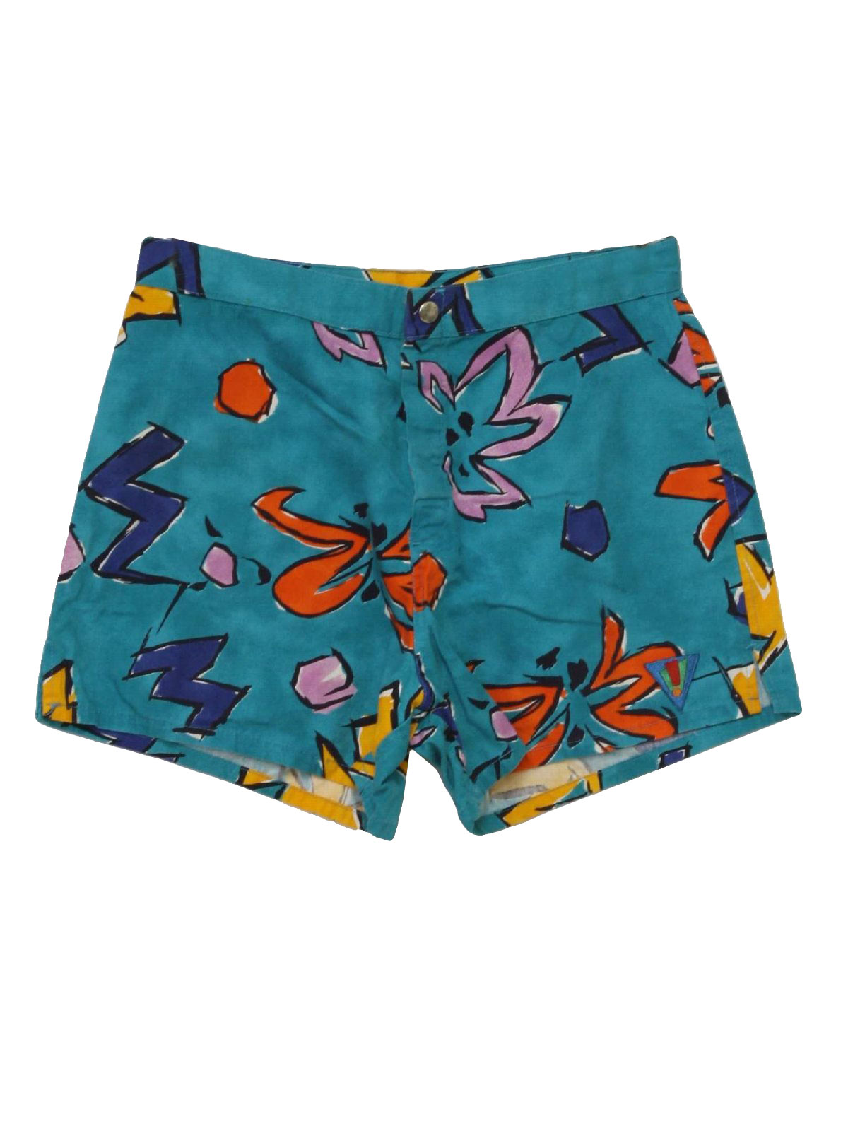 Vintage Catchit Eighties Shorts: 80s -Catchit- Mens teal green, red ...
