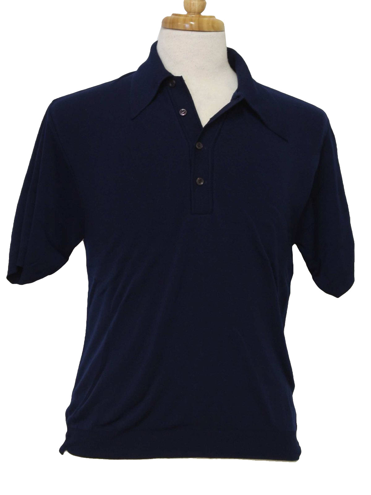 Retro 70s Shirt (JC Penney) : 70s -JC Penney- Mens dark navy blue nylon ...