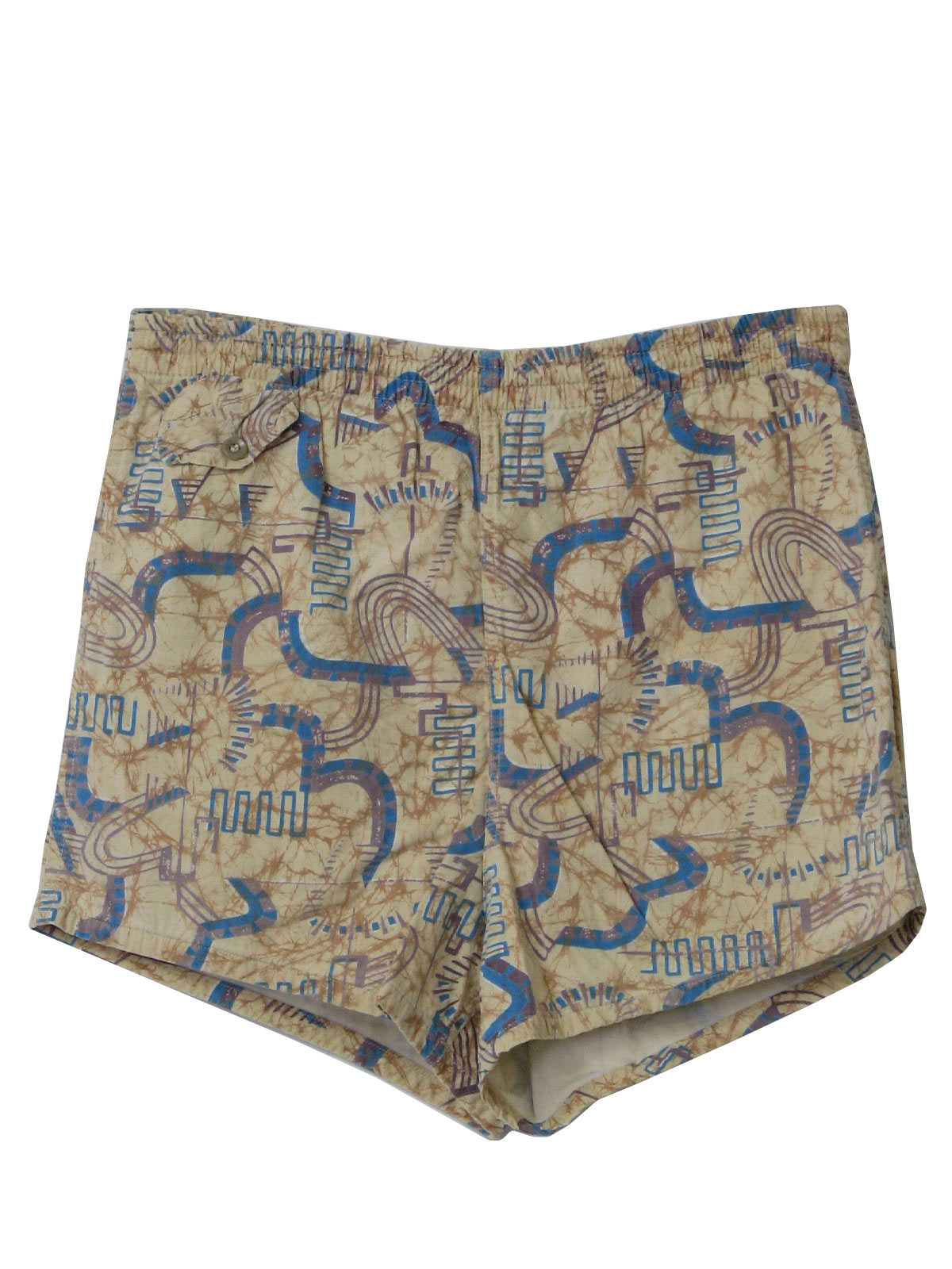Retro 1950s Swimsuit/Swimwear: 50s -Penneys- Mens cream, brown, blue ...