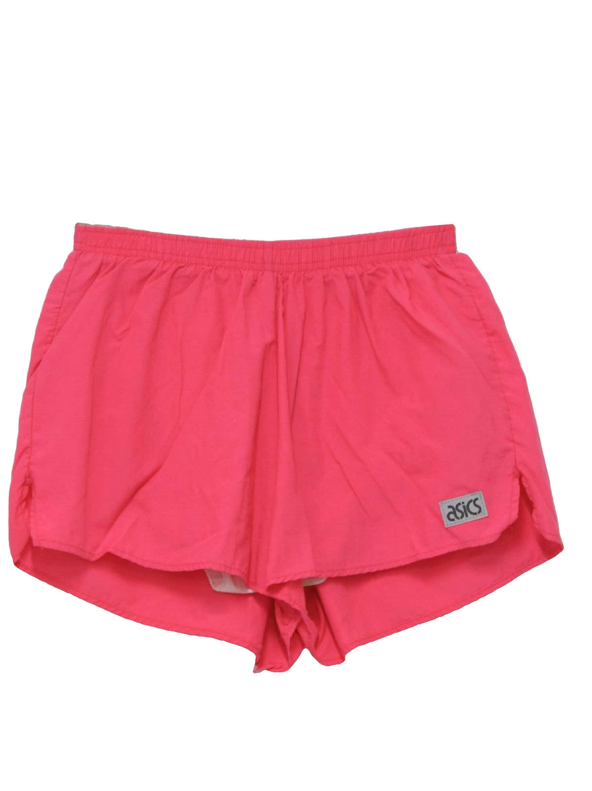 Asics 1980s Vintage Shorts: 80s -Asics- Mens hot pink nylon blend