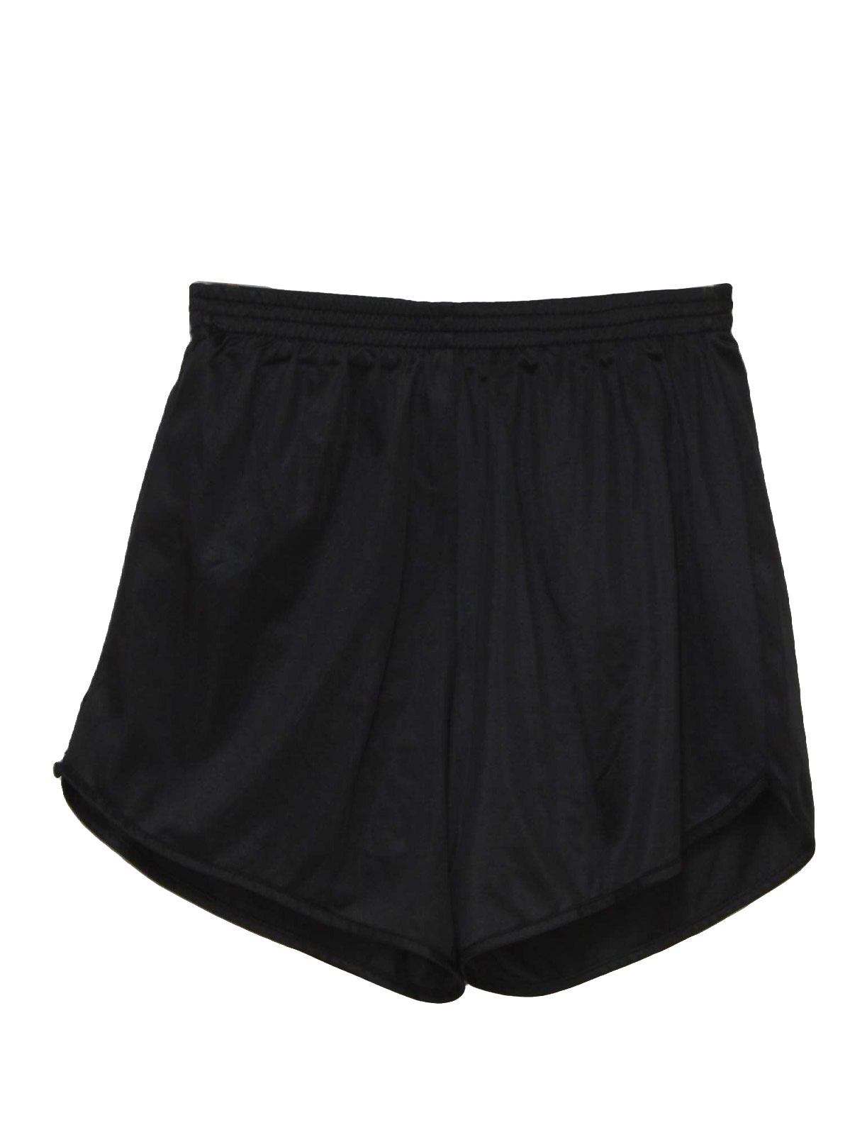 Eighties Cobblestones Shorts: 80s -Cobblestones- Mens black nylon ...