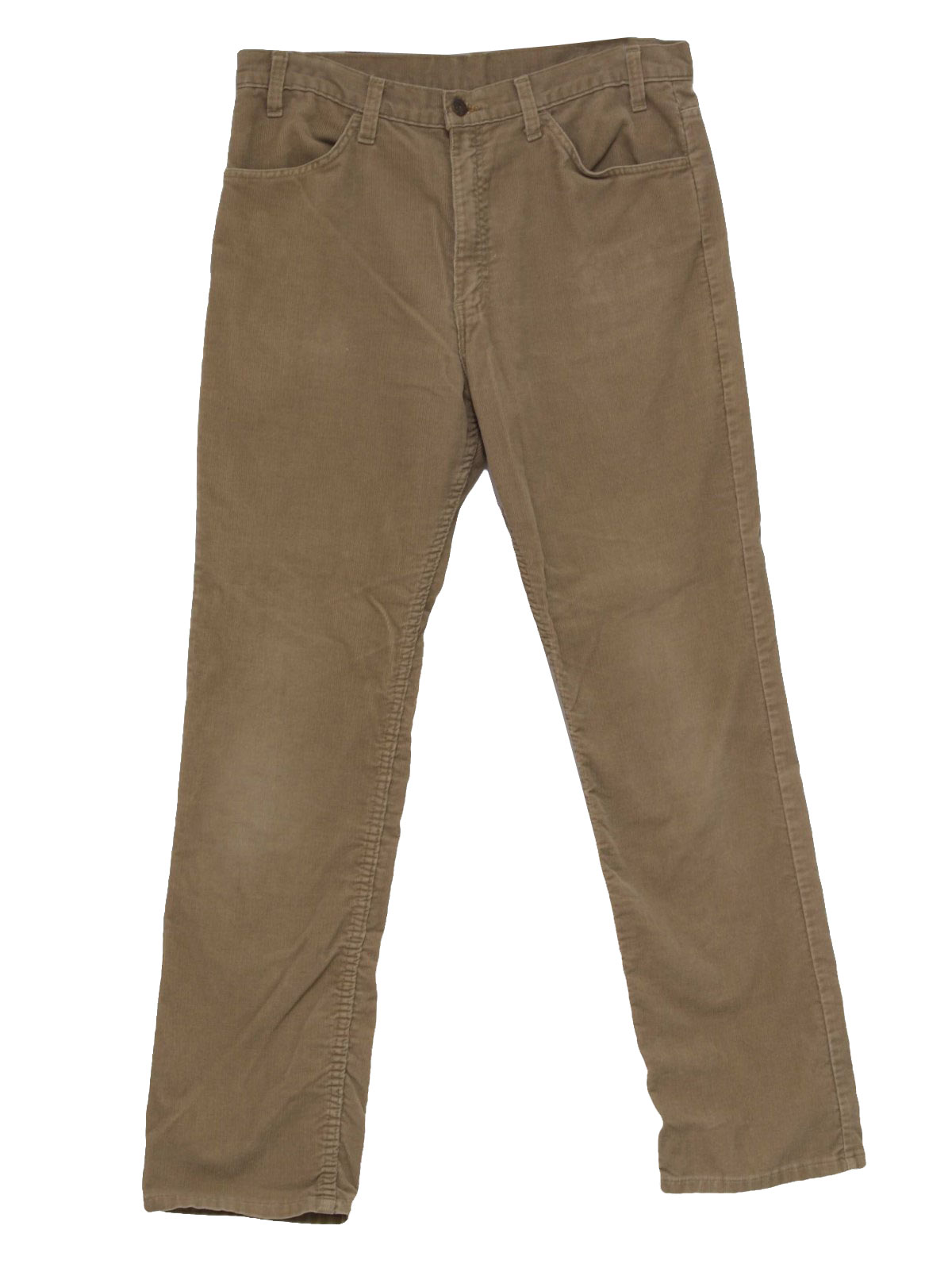 80's Vintage Pants: 80s -Levis- Mens tan cotton polyester standard wale ...