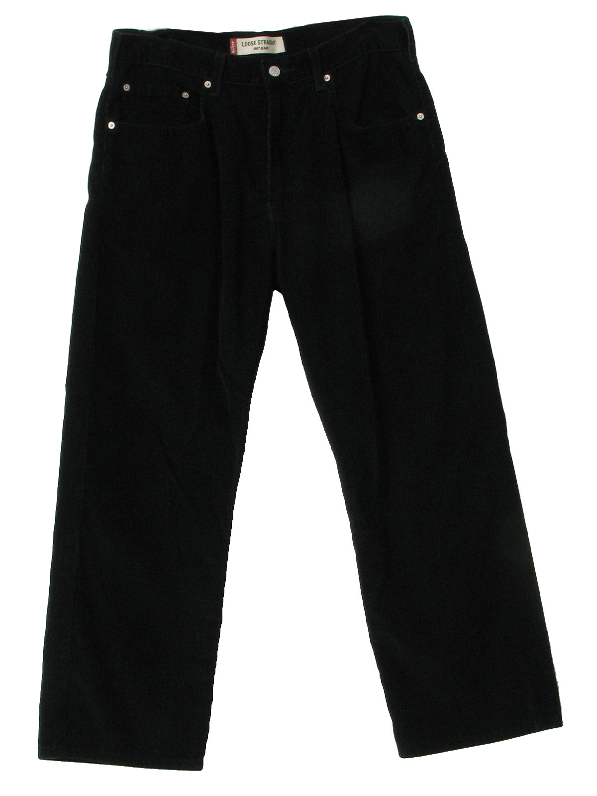 1990's Pants (Levis): 90s -Levis- Mens black cotton polyester standard ...