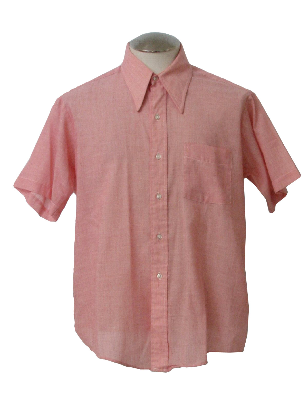 Retro 1970's Shirt (Size Label) : 70s -Size Label- Mens blended cotton ...