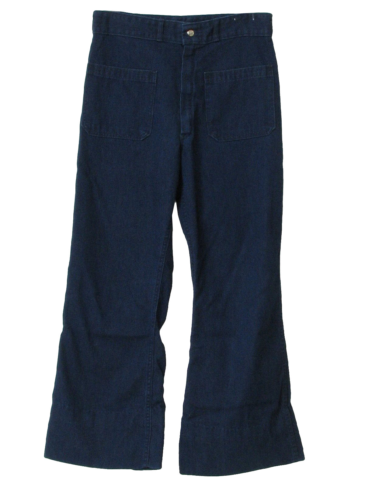 70s Retro Bellbottom Pants: 70s -Seafarer- Mens dark blue cotton and ...