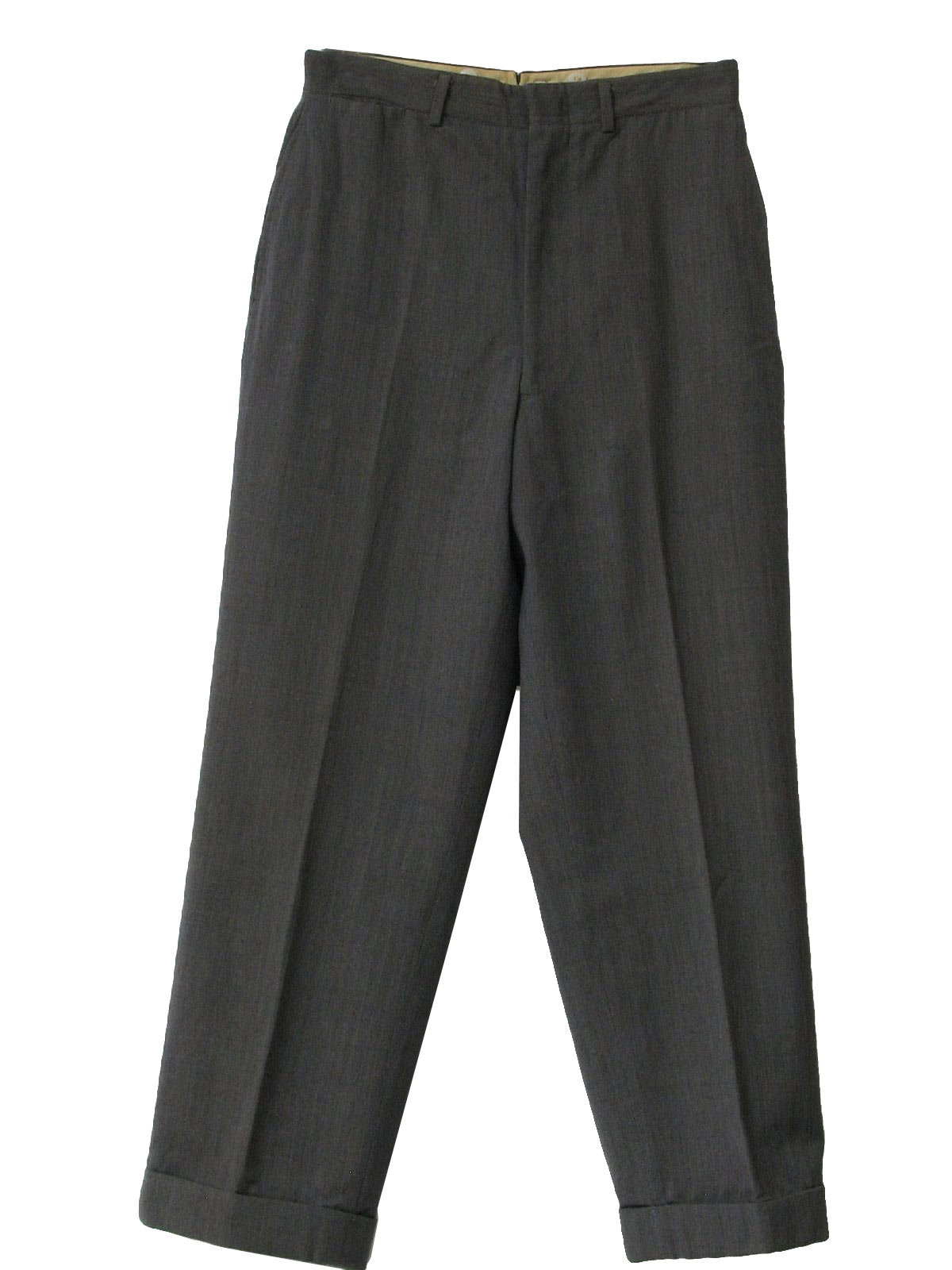 Download 60s Vintage Pants: 60s -no label- Mens heather gray, off ...