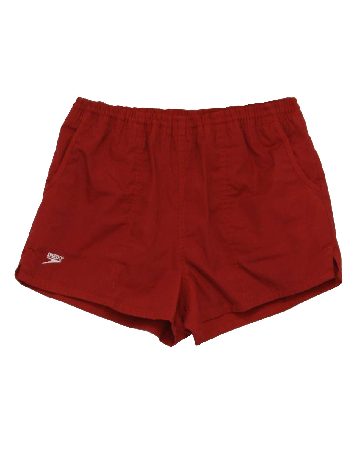red speedo shorts