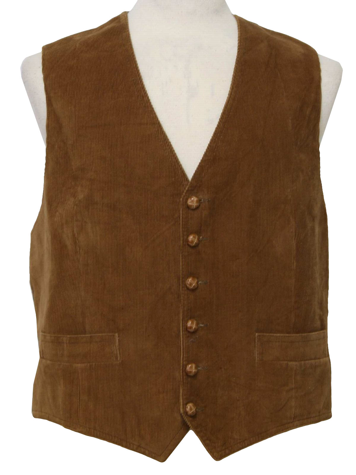 Vintage 1970's Suit: 70s -Missing Label- Mens tan cotton corduroy suit ...