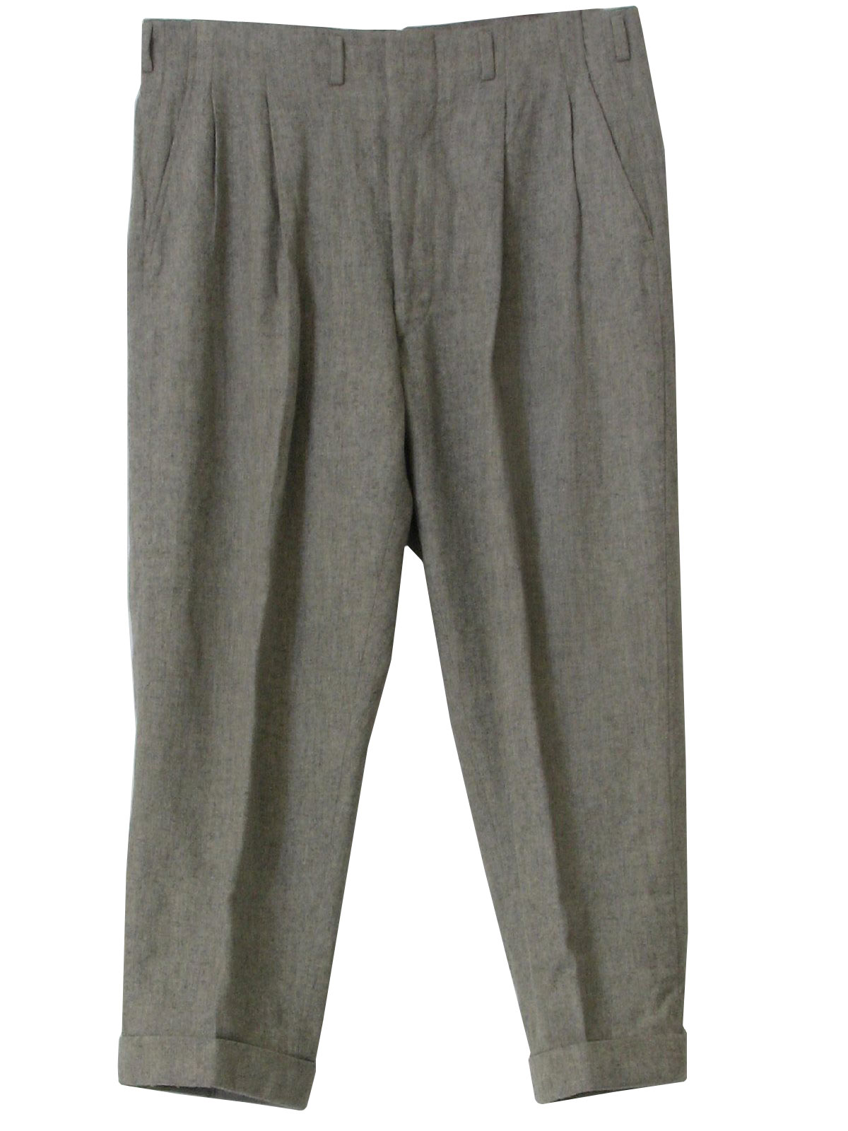 Retro 50's Pants: 50s -Sterns- Mens shaded grey tight stipple tweed ...