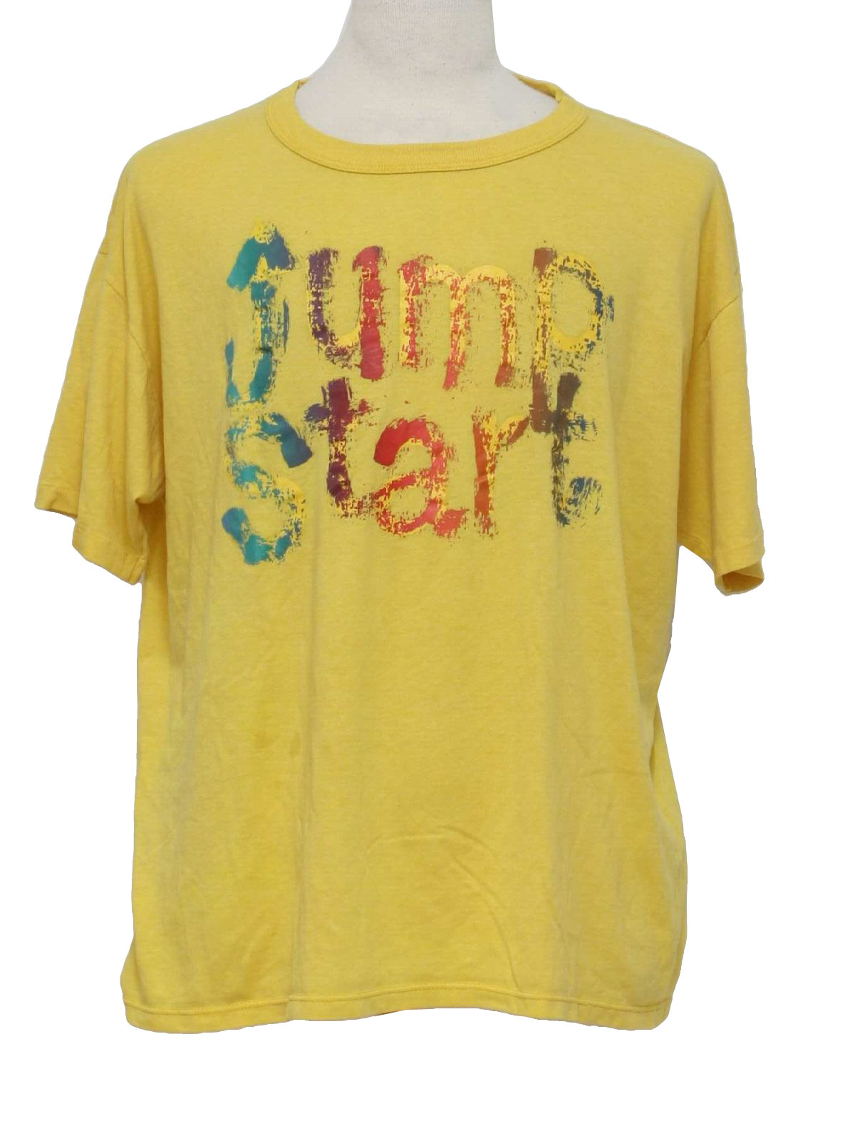 Vintage 1980's T Shirt: 80s -russell- Mens yellow, green, hot pink and ...