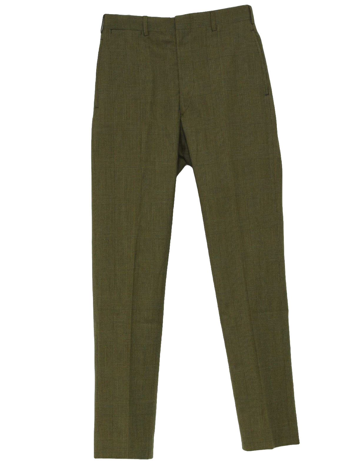 1960s Pants: 60s -No Label- Mens olive green, light olive green, brown ...