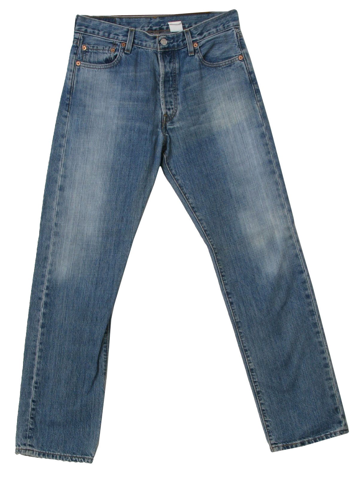 90s Vintage Levis Pants: 90s -Levis- Mens faded cotton denim jeans with ...
