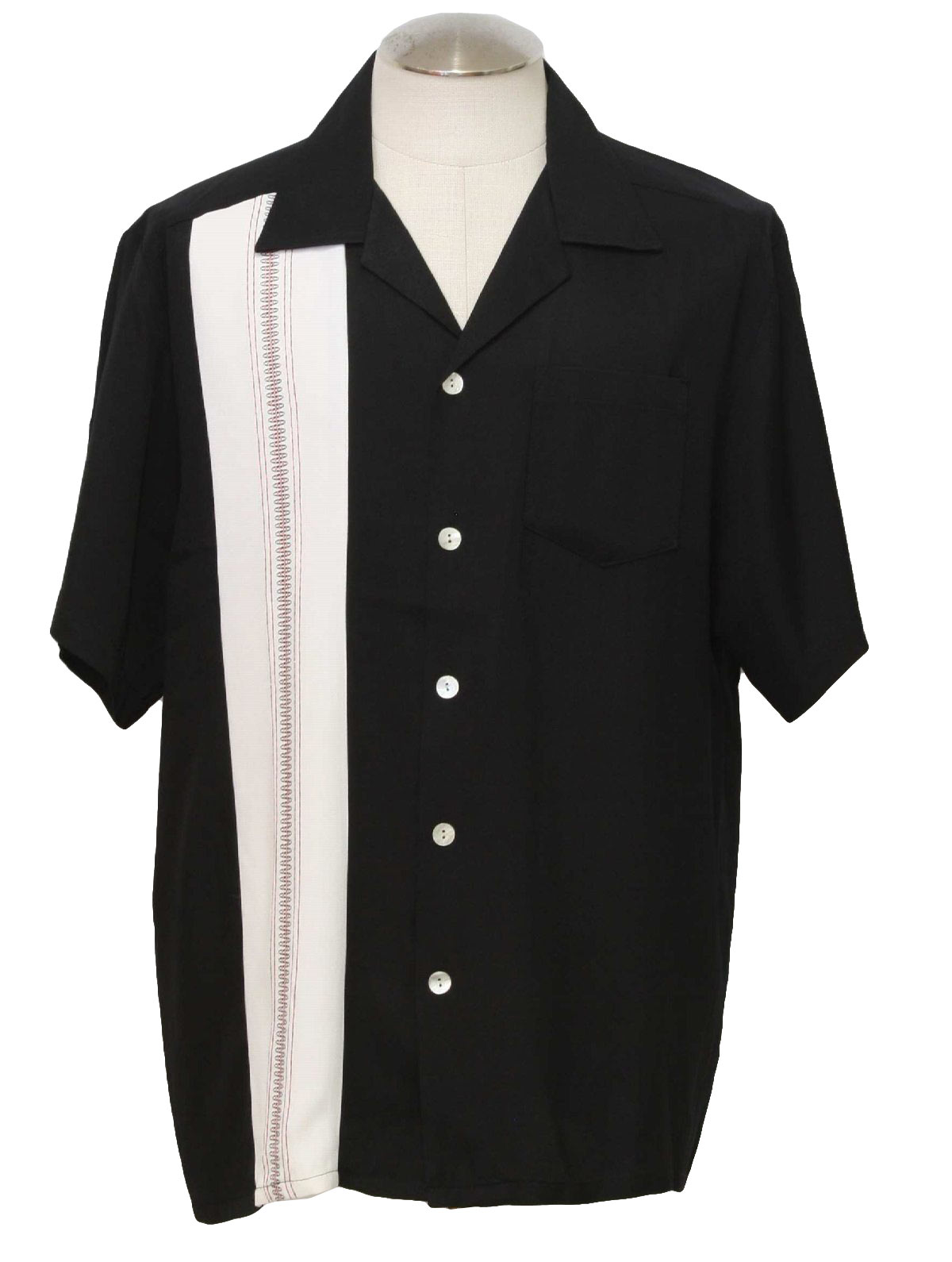 60's Vintage Shirt: 60s (Made in 90s) -Da Vinci California- Mens black ...
