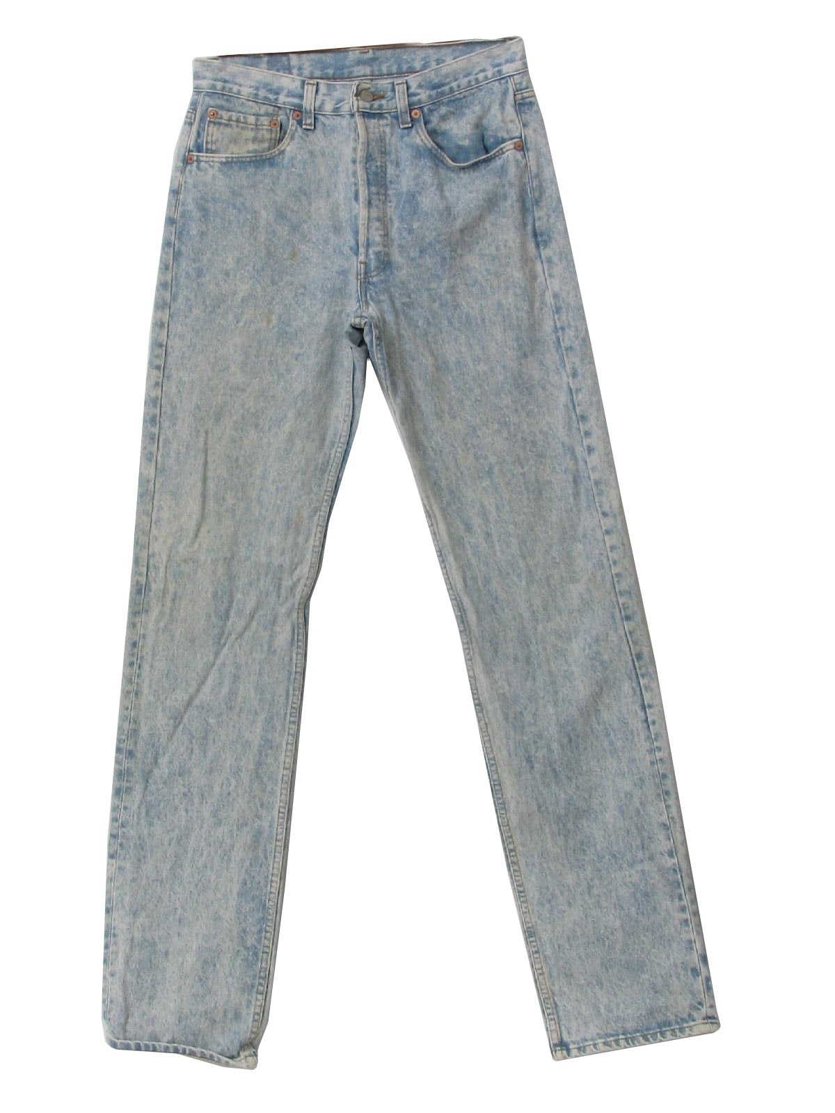 1990s Vintage Pants: 90s -Levis 501- Mens almost white, light blue acid ...
