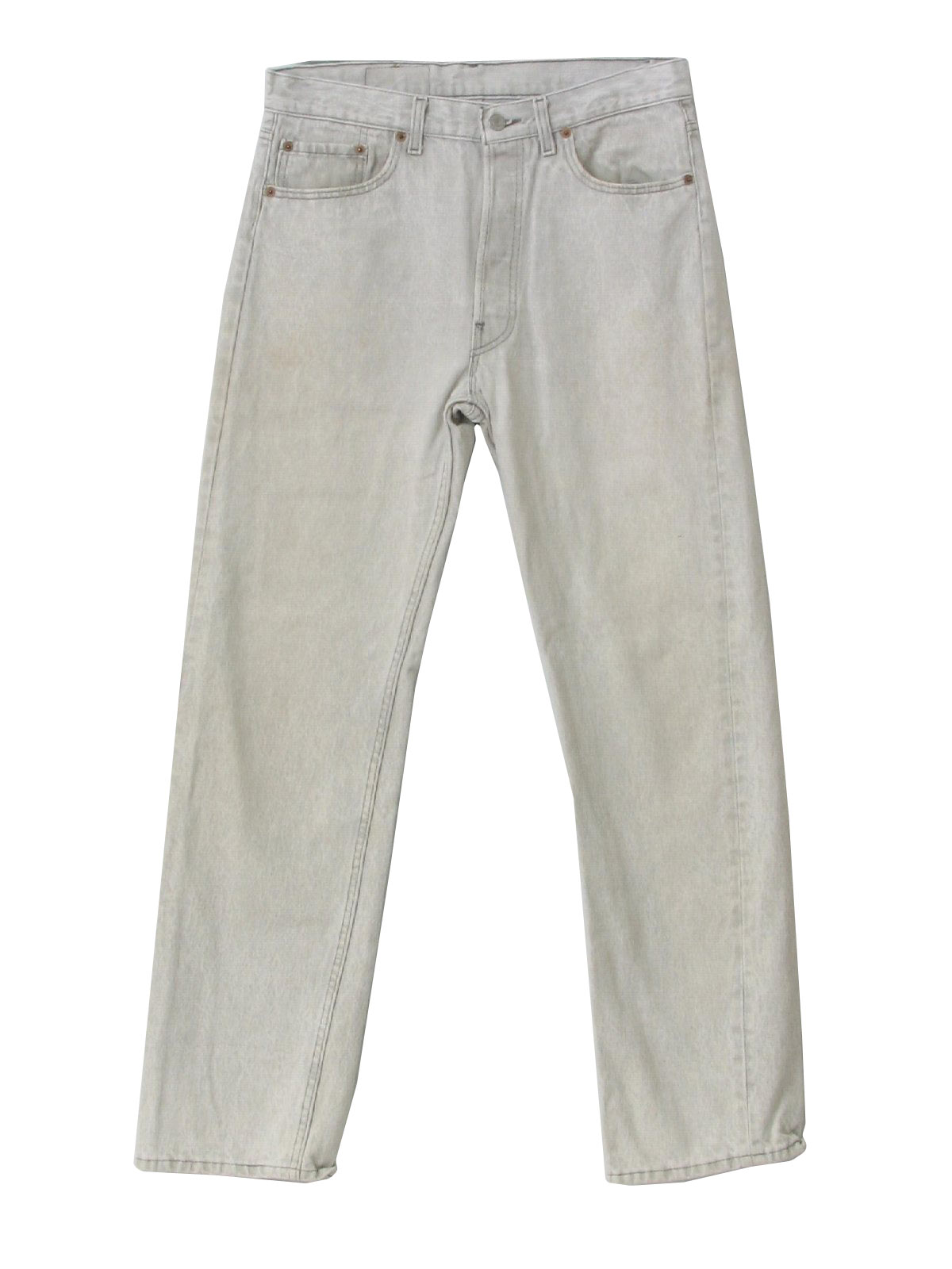 1990s Levis 501 Pants: 90s -Levis 501- Mens almost white, light grey ...