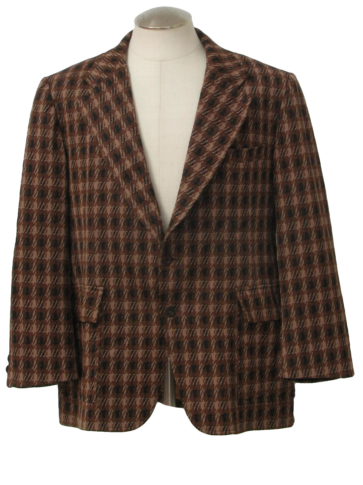 Vintage 1970's Jacket: 70s -L.S. Ayers- Mens shaded brown, tan and ...