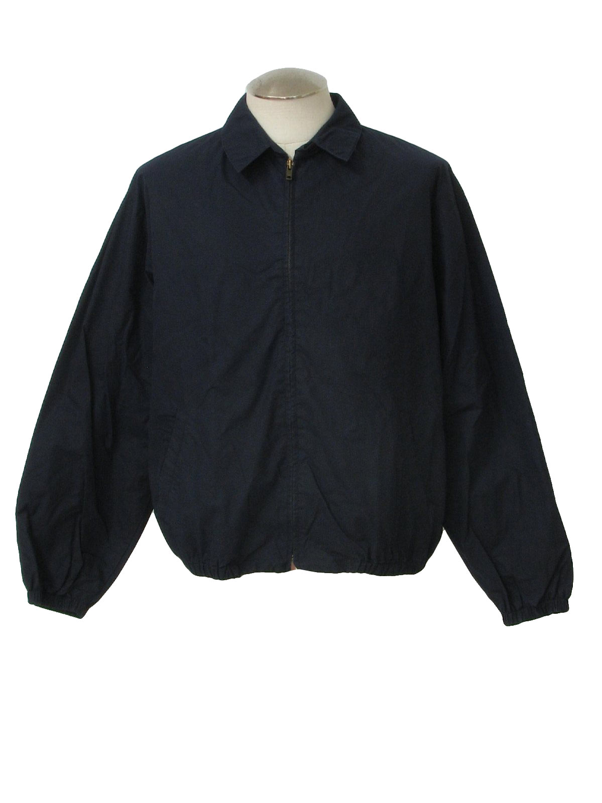 1980s Vintage Jacket: 80s -London Fog- Mens navy blue polyester cotton ...