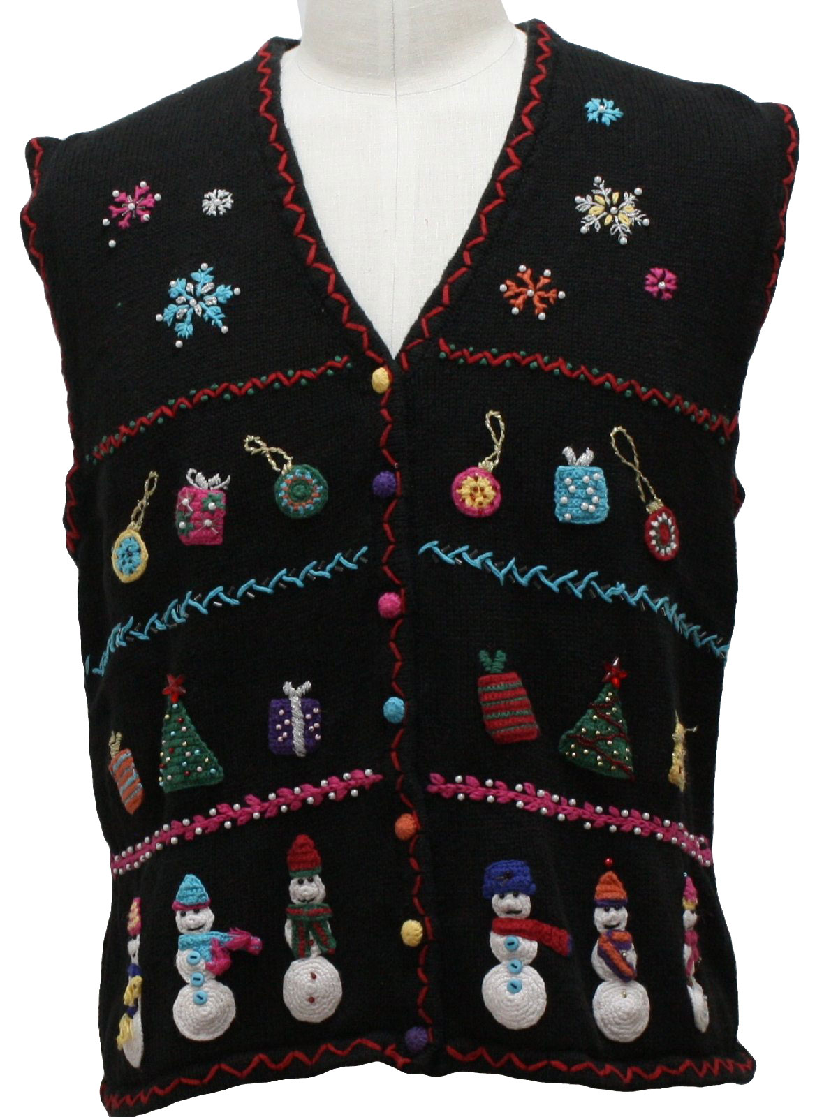 women's v neck ugly christmas sweater