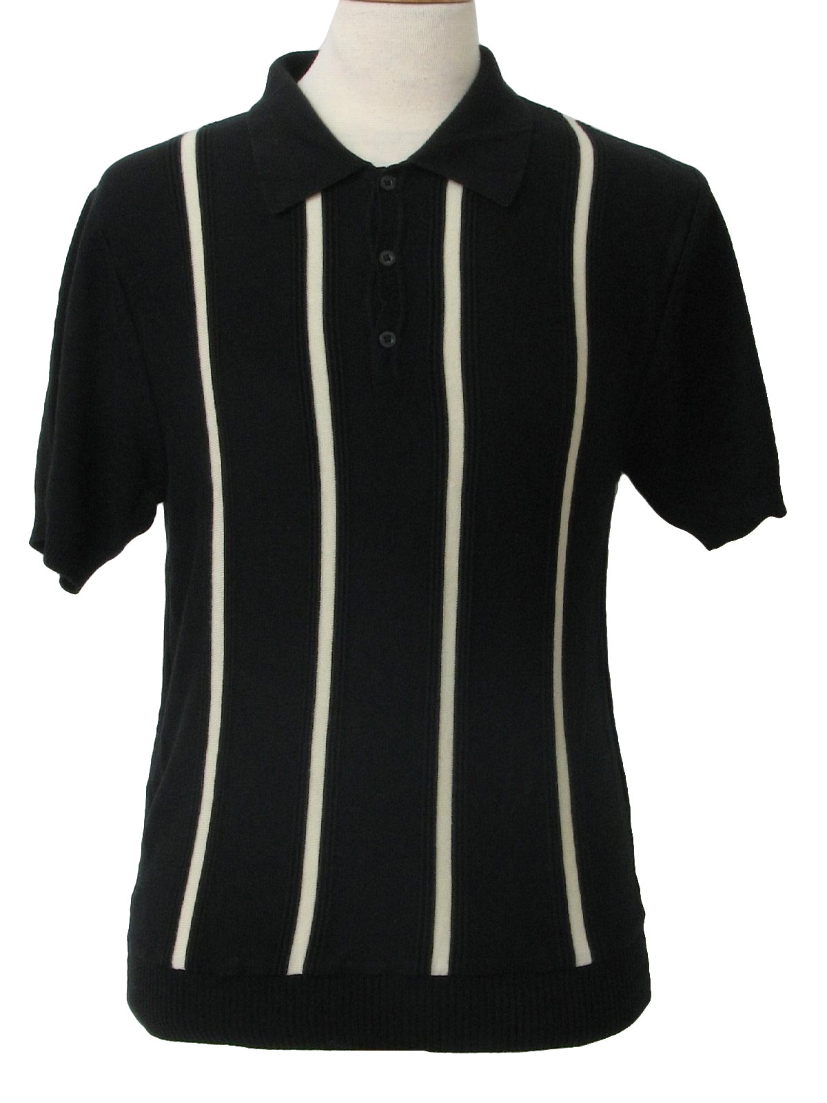 80s Retro Knit Shirt: 80s -Irvine Park- Mens midnight blue and white ...