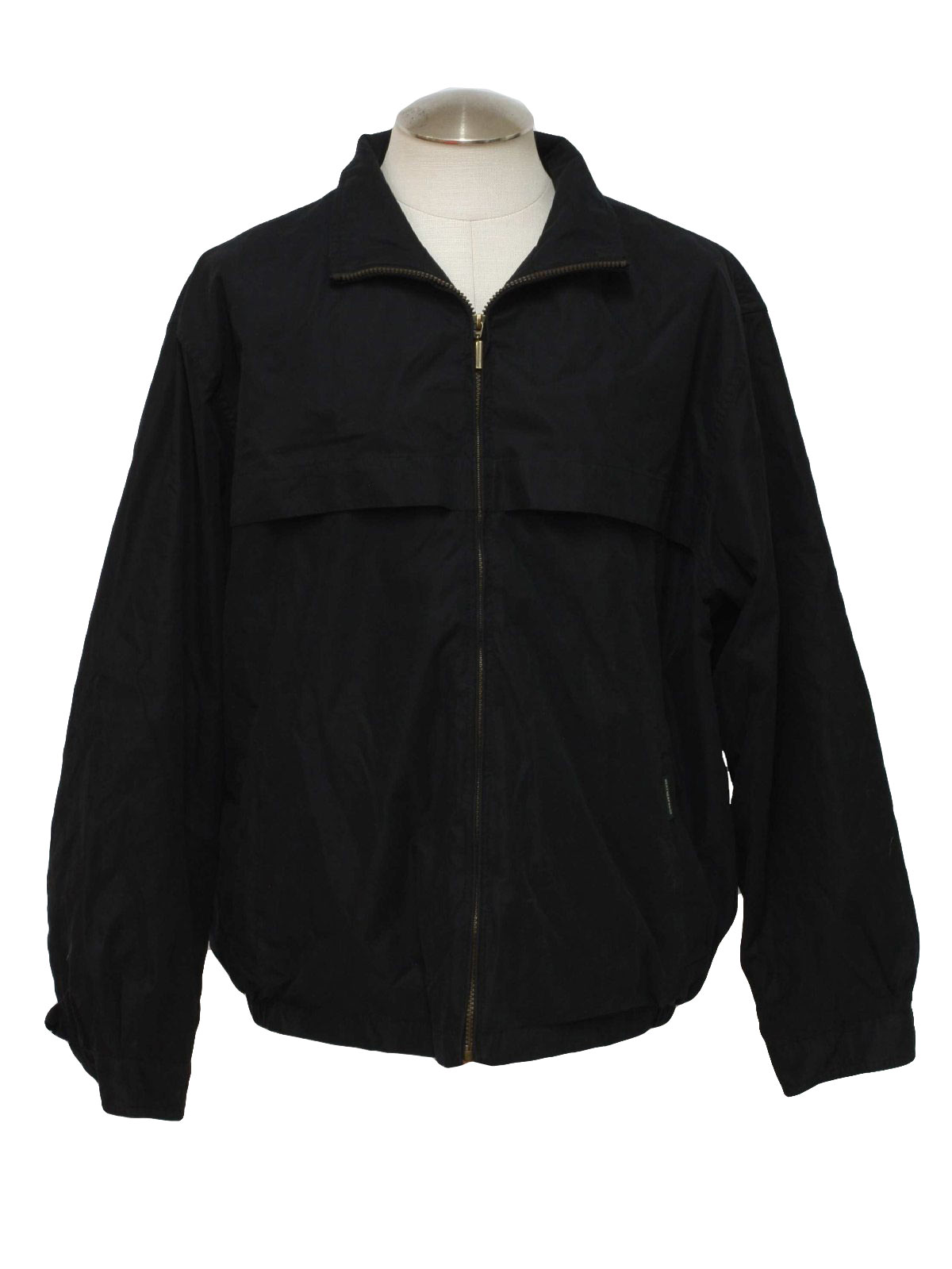 Jacket: 90s -Weatherproof- Mens black micro-fiber blend long ...