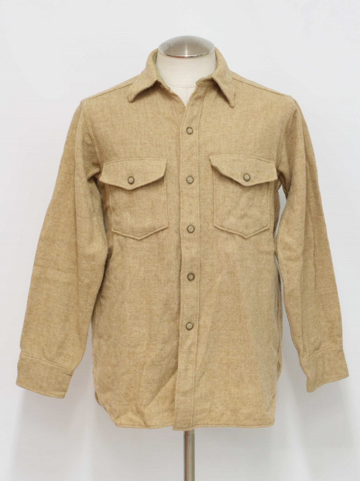 Vintage Woolrich 1970s Jacket: 70s -Woolrich- Mens tan flecked wool and ...