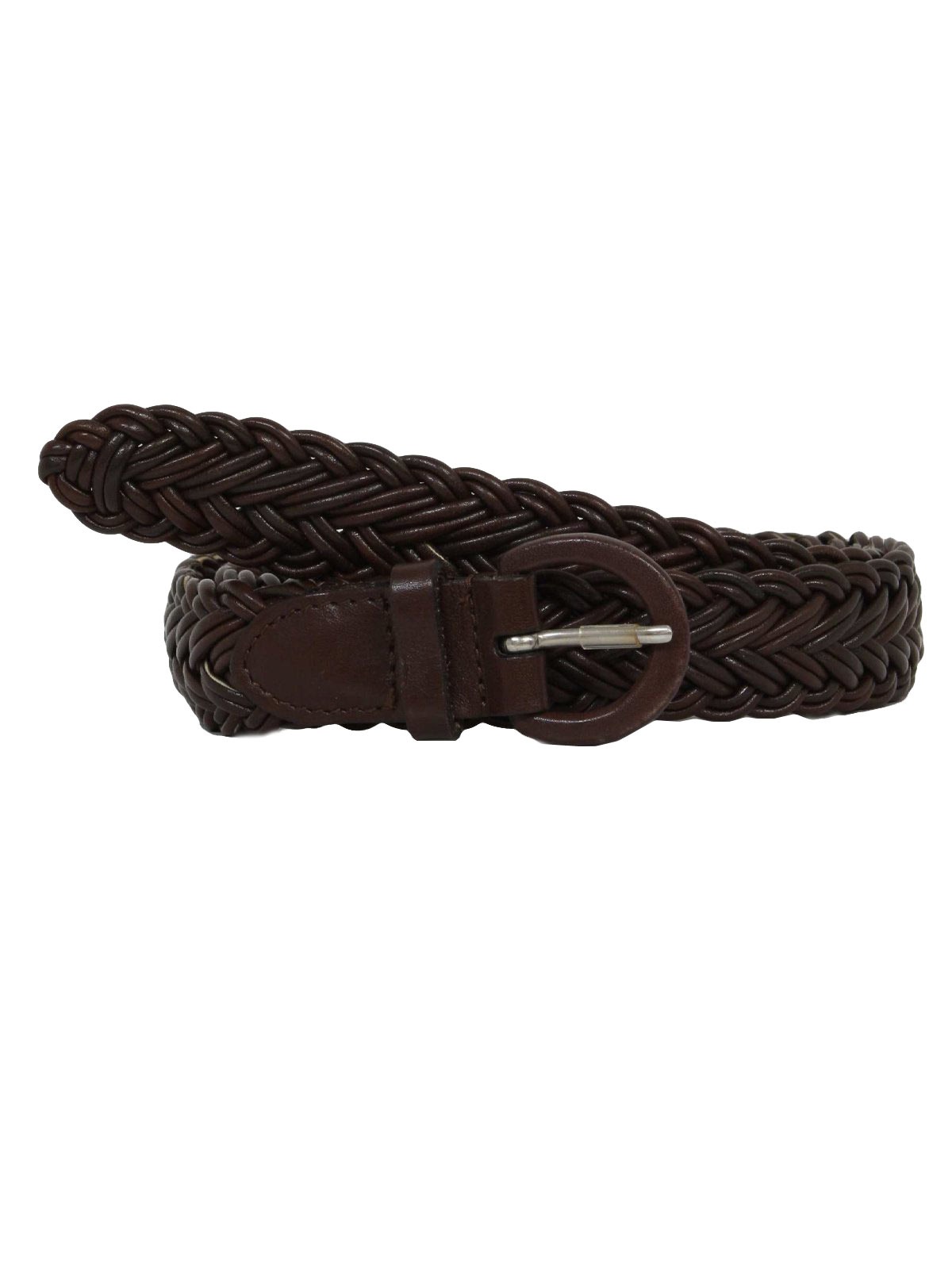 Talbots Nineties Vintage Belt: 90s -Talbots- Mens brown braided leather ...