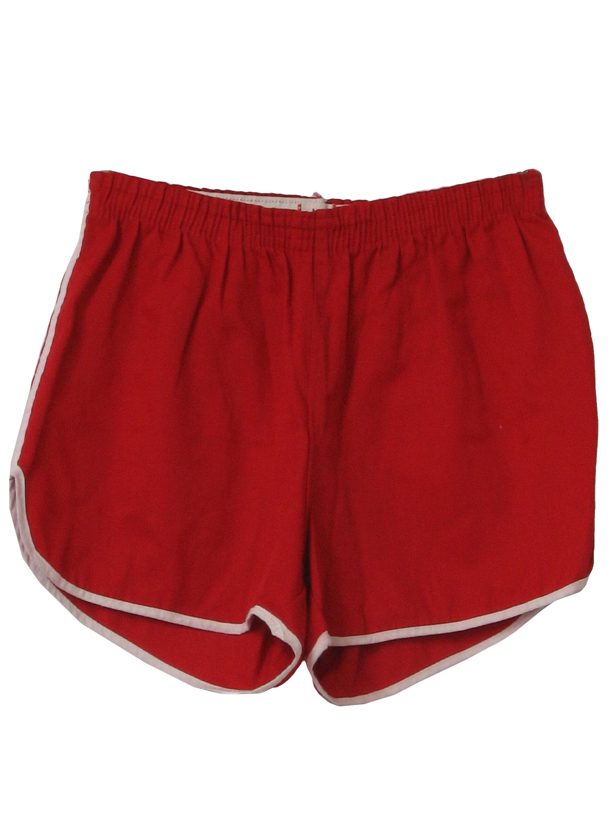 1970's Shorts (Size Label): 70s -Size Label- Mens red and white seam ...