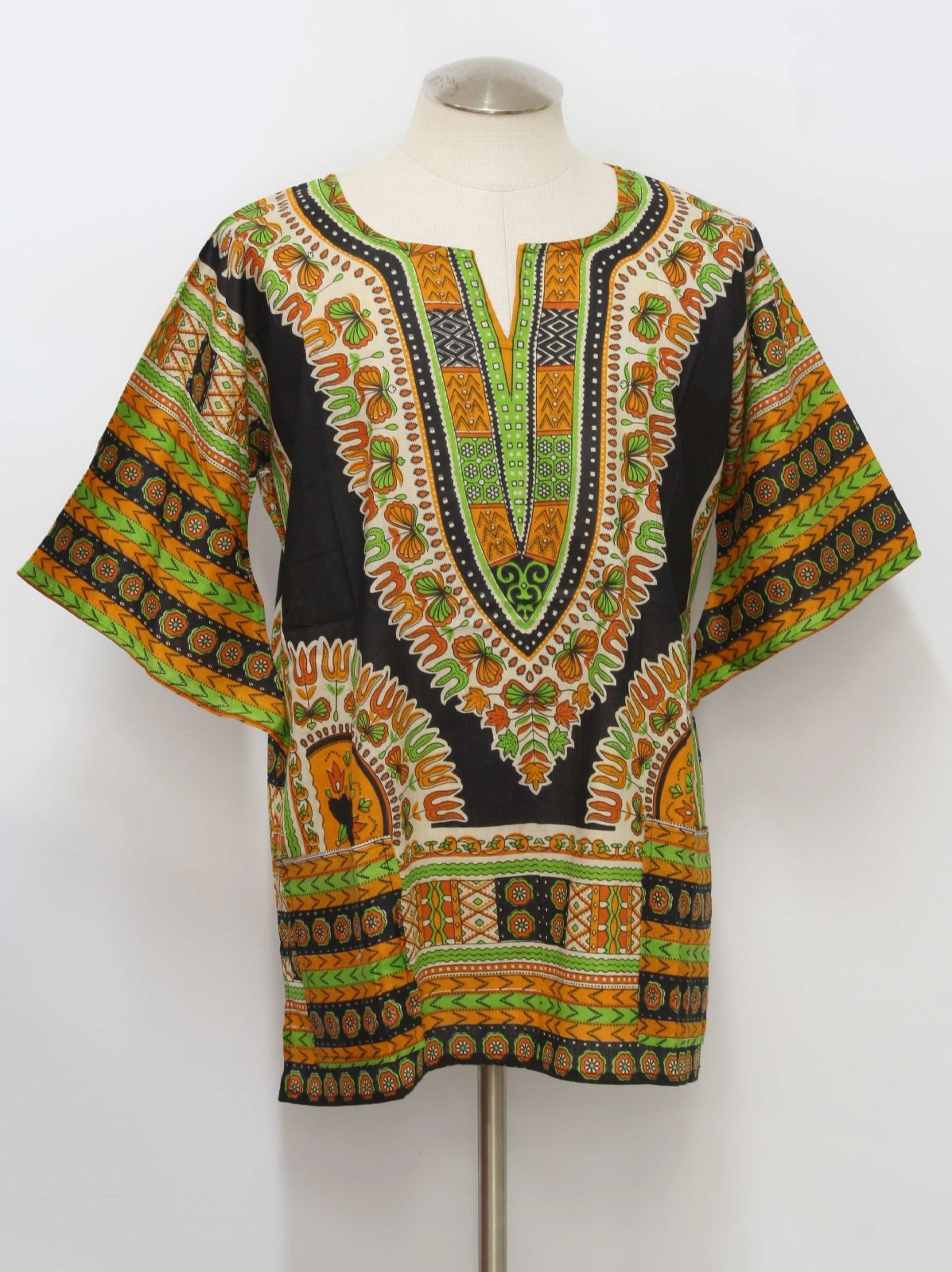Vintage 1970's Dashiki Shirt: 70s reproduction (made new recently) -No ...