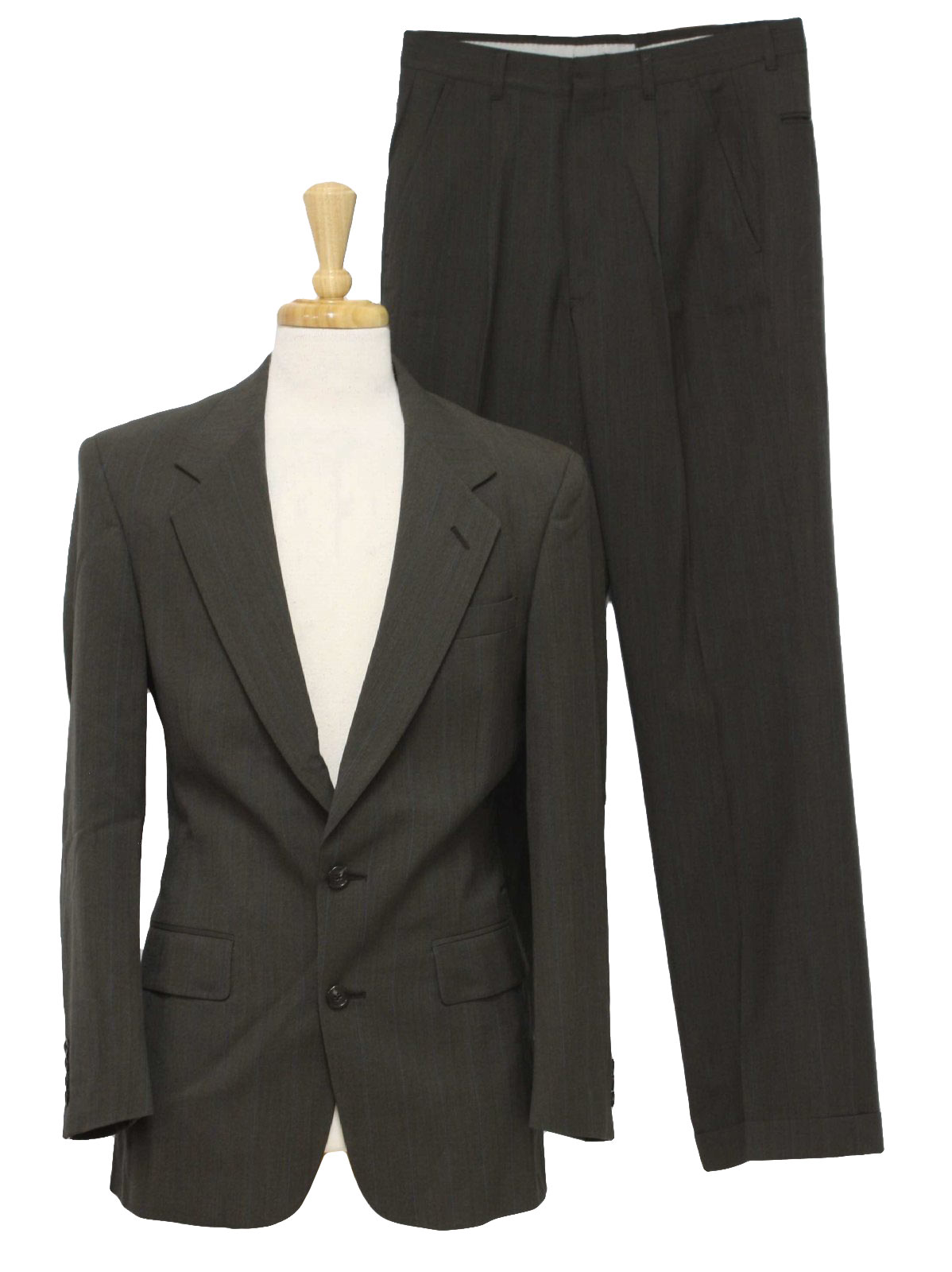 80's Vintage Suit: 80s -Nino Cerruti- Mens charcoal grey with light ...