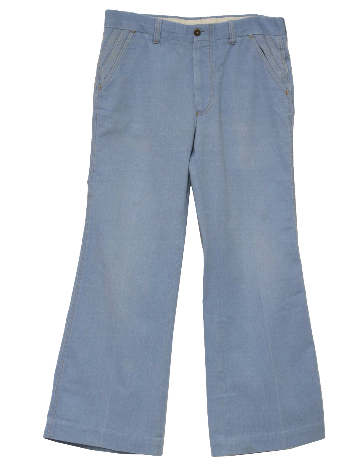 1970s Vintage Pants: 70s -Levis- Mens light blue, boot cut, soft cotton ...