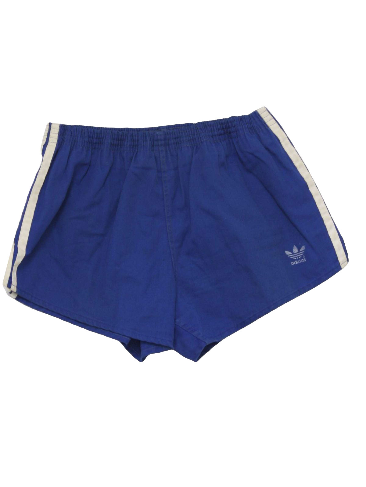Vintage 80s Swimsuit/Swimwear: 80s -Adidas- Mens cobalt blue cotton ...